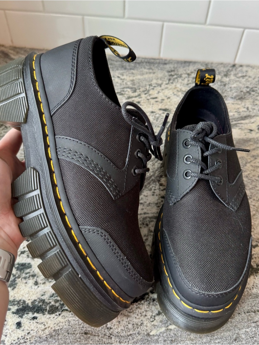 Dr. Martens Audrick Poly & Leather Platform Shoes M 8/L 9. EUC